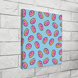 Холст квадратный Стиль пончиков, цвет: 3D-принт — фото 2