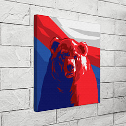 Холст квадратный Российский медведь, цвет: 3D-принт — фото 2