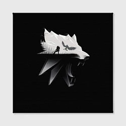 Холст квадратный Волк Ведьмака, цвет: 3D-принт — фото 2