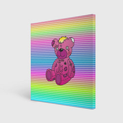 Холст квадратный Lil Peep Bear, цвет: 3D-принт