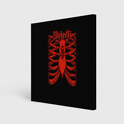 Холст квадратный Slipknot Skeleton, цвет: 3D-принт