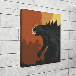 Холст квадратный Godzilla: Monster Smoke, цвет: 3D-принт — фото 2