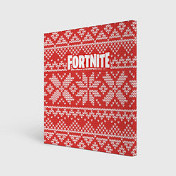 Холст квадратный Fortnite New Year, цвет: 3D-принт