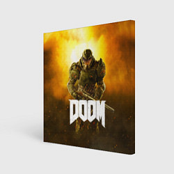 Холст квадратный DOOM: Soldier, цвет: 3D-принт