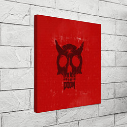 Холст квадратный DOOM: Devil Skull, цвет: 3D-принт — фото 2