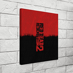 Холст квадратный RDD 2: Red & Black, цвет: 3D-принт — фото 2