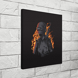Холст квадратный PUBG: Flame Soldier, цвет: 3D-принт — фото 2