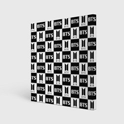 Холст квадратный BTS B&W, цвет: 3D-принт