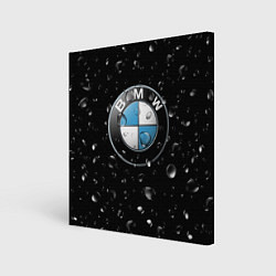 Холст квадратный BMW под Дождём, цвет: 3D-принт