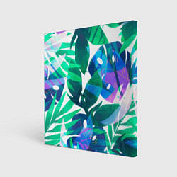 Холст квадратный Зеленые тропики, цвет: 3D-принт