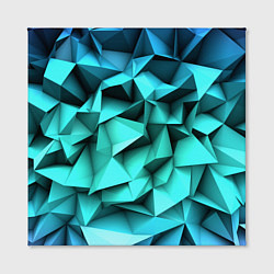 Холст квадратный Бирюзовые грани, цвет: 3D-принт — фото 2