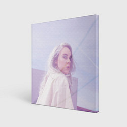 Холст квадратный Billie Eilish: Light Pink, цвет: 3D-принт