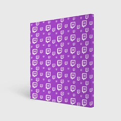 Холст квадратный Twitch: Violet Pattern, цвет: 3D-принт