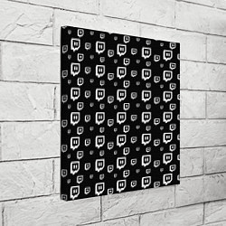 Холст квадратный Twitch: Black Pattern, цвет: 3D-принт — фото 2