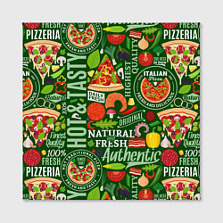 Холст квадратный Итальянская пицца, цвет: 3D-принт — фото 2