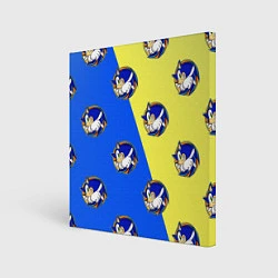 Холст квадратный Sonic - Соник, цвет: 3D-принт