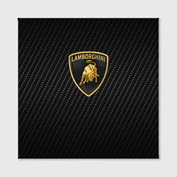 Холст квадратный Lamborghini logo n carbone, цвет: 3D-принт — фото 2