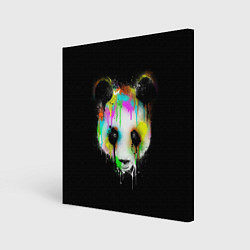 Холст квадратный Панда в краске, цвет: 3D-принт