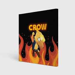 Холст квадратный BRAWL STARS CROW, цвет: 3D-принт