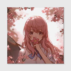 Холст квадратный Koe no Katachi, цвет: 3D-принт — фото 2