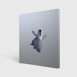 Холст квадратный Мультяшный пингвин, цвет: 3D-принт