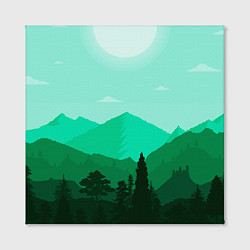 Холст квадратный Горы пейзаж дикая природа, цвет: 3D-принт — фото 2