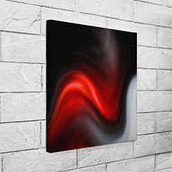 Холст квадратный BLACK RED WAVES АБСТРАКЦИЯ, цвет: 3D-принт — фото 2
