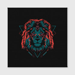 Холст квадратный Лев на закате, цвет: 3D-принт — фото 2