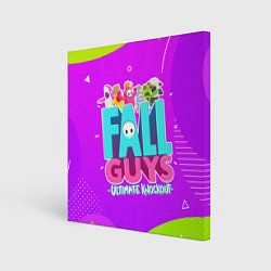Холст квадратный Fall Guys, цвет: 3D-принт