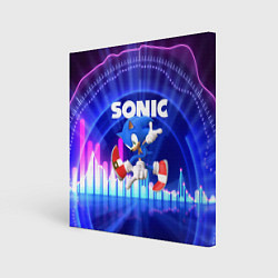 Холст квадратный SONIC СОНИК, цвет: 3D-принт