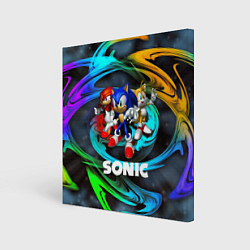 Холст квадратный SONIC TRIO, цвет: 3D-принт