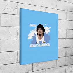 Холст квадратный Диего Марадона, цвет: 3D-принт — фото 2