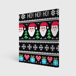 Холст квадратный Ho! Ho! Ho!, цвет: 3D-принт