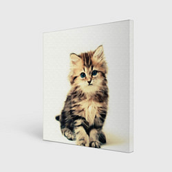 Холст квадратный Котёнок, цвет: 3D-принт