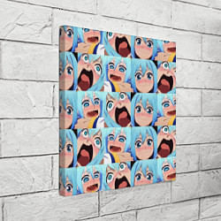 Холст квадратный Аква Коносуба Aqua Konosuba, цвет: 3D-принт — фото 2