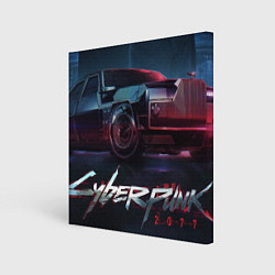 Холст квадратный CYBERPUNK 2077 S, цвет: 3D-принт