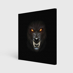 Холст квадратный Злой Волк, цвет: 3D-принт