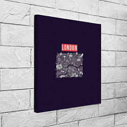 Холст квадратный LONDON, цвет: 3D-принт — фото 2