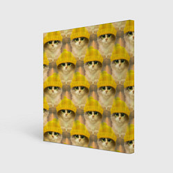 Холст квадратный Котята, цвет: 3D-принт