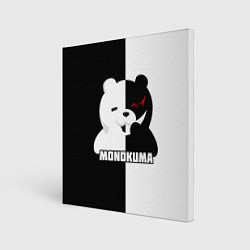 Холст квадратный MONOKUMA МОНОКУМА BEAR, цвет: 3D-принт