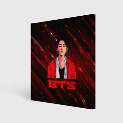 Картина квадратная BTS Red and black