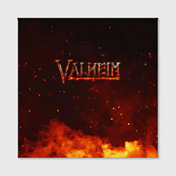 Холст квадратный Valheim огненный лого, цвет: 3D-принт — фото 2