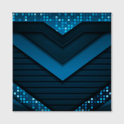 Холст квадратный 3D luxury blue abstract, цвет: 3D-принт — фото 2