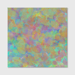 Холст квадратный Цветные лепестки, цвет: 3D-принт — фото 2