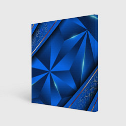 Холст квадратный 3D абстрактные фигуры BLUE, цвет: 3D-принт