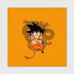 Холст квадратный Kid Goku, цвет: 3D-принт — фото 2