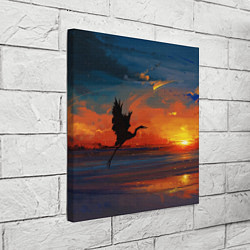 Холст квадратный Прибрежный закат, цвет: 3D-принт — фото 2