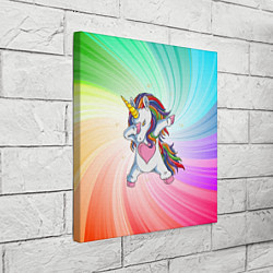 Холст квадратный Танцующий единорог Unicorn DAB Z, цвет: 3D-принт — фото 2