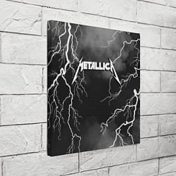 Холст квадратный METALLICA РАЗРЯД МОЛНИИ, цвет: 3D-принт — фото 2