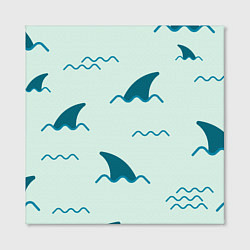Холст квадратный Плавники акул, цвет: 3D-принт — фото 2